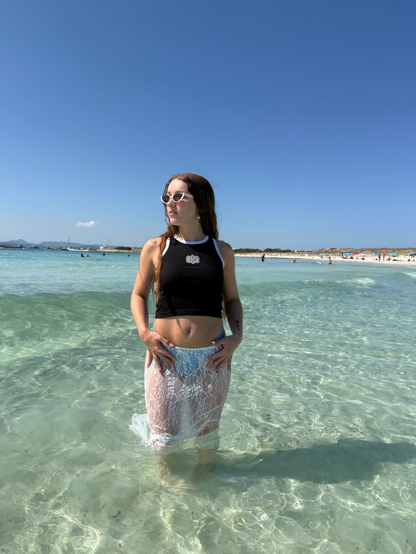 D'AMORE Womens Croptop - Black