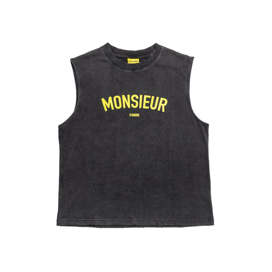 143 SLEEVELESS TEE - WASHED BLACK