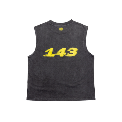 143 SLEEVELESS TEE - WASHED BLACK