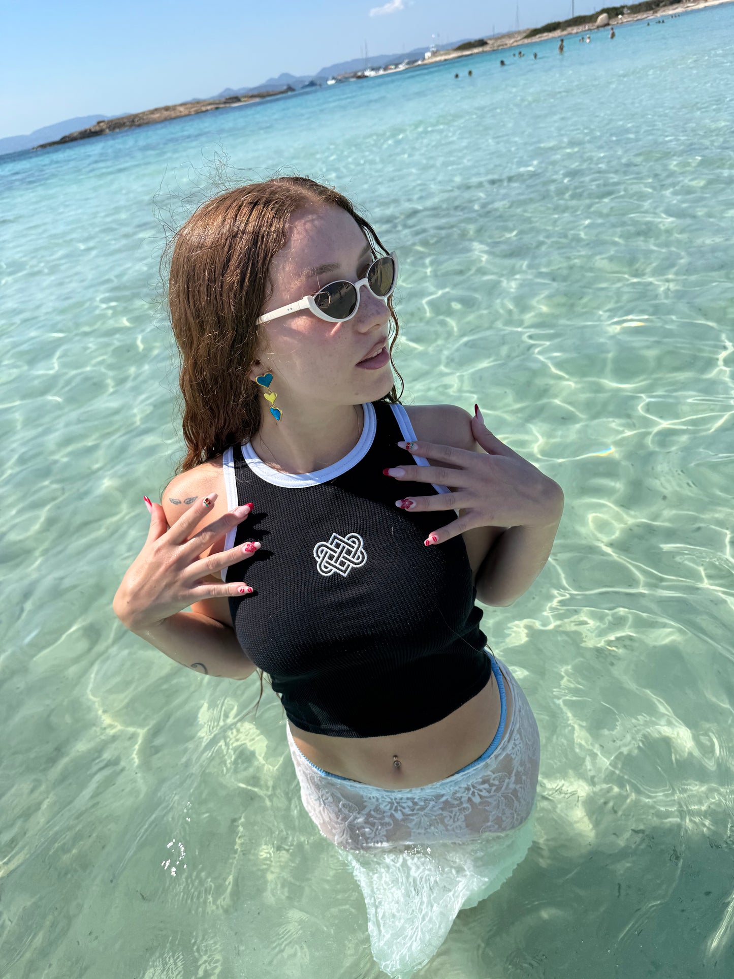 D'AMORE Womens Croptop - Black