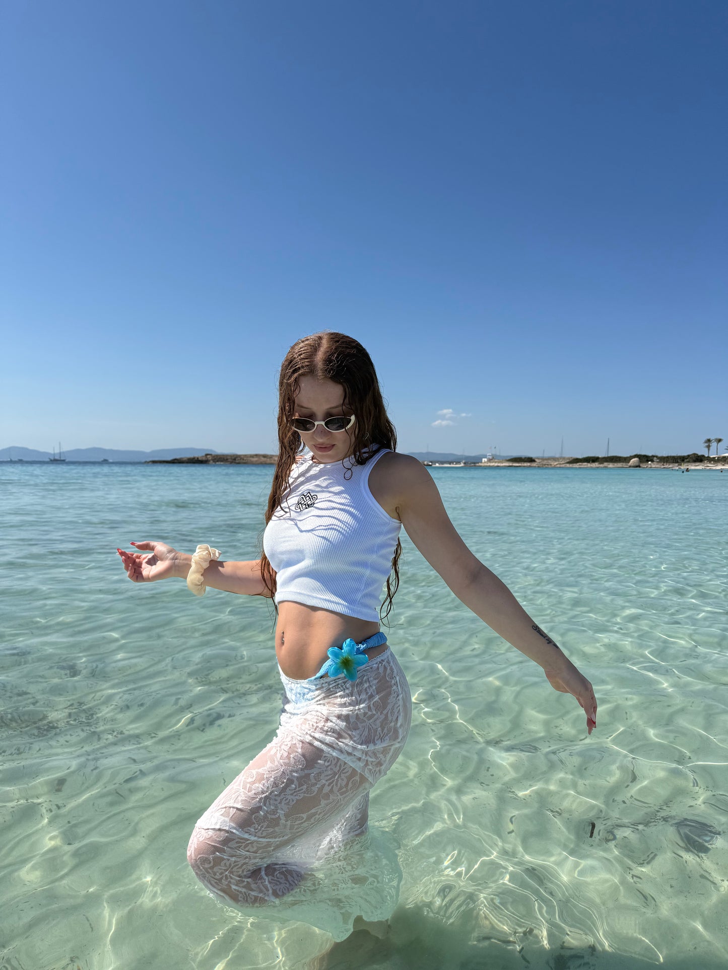 D'AMORE Womens Croptop - White