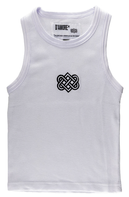 D'AMORE Womens Croptop - White