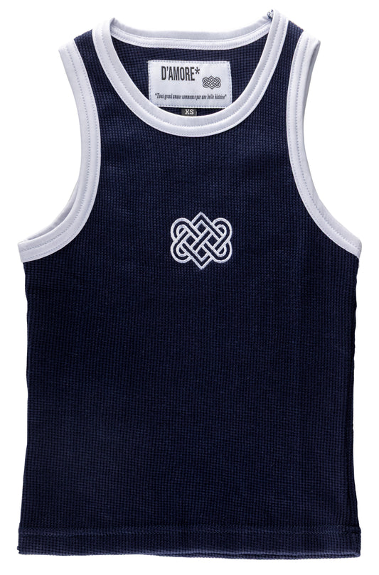 D'AMORE Womens Croptop - Navy Blue